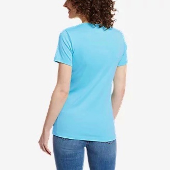 Eddie Bauer Blue Favorite Short-Sleeve V-Neck T-Shirt Size Large - Picture 2 of 15